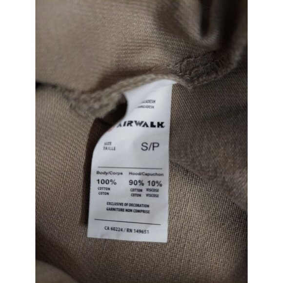 Airwalk Jean Jacket Hoodie Mens Sz S Button Up Long Sleeve Desert Camo Denim ab - Picture 3 of 4